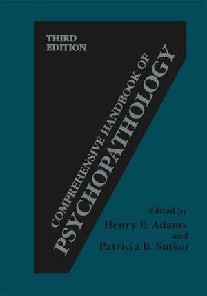 Comprehensive Handbook of Psychopathology de Henry E. Adams