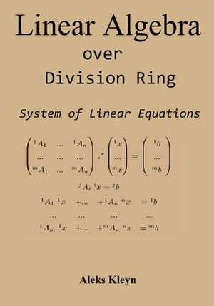 Linear Algebra Over Division Ring de Aleks Kleyn