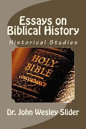 Essays on Biblical History de Slider, Dr John Wesley