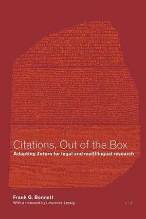 Citations, Out of the Box de Frank G. Bennett