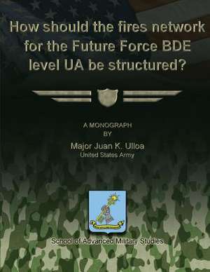 How Should the Fires Network for the Future Force Bde Level Ua Be Structured? de Us Army Major Juan K. Ulloa