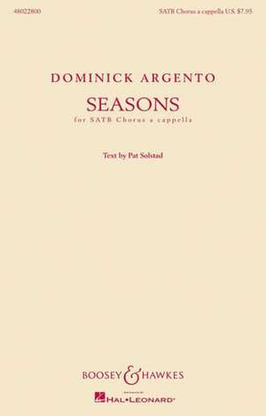 Seasons: Satb Chorus A Cappella de Composer Argento, Dominick