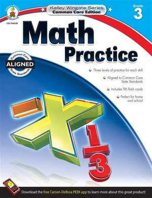 Math Practice, Third Grade de Carson-Dellosa Publishing