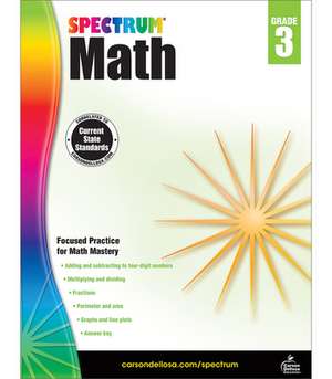 Spectrum Math Workbook, Grade 3 de Spectrum