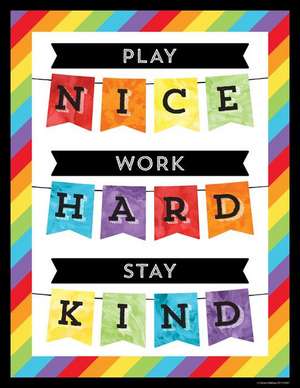 Celebrate Learning Play Nice Work Hard Stay Kind Chart de Carson-Dellosa Publishing