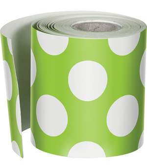 Just Teach Lime with Polka Dots Straight Borders de Melanie Ralbusky