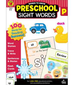 Words to Know Sight Words, Grade Preschool de Brighter Child