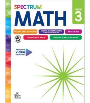 Spectrum Math Workbook, Grade 3 de Spectrum