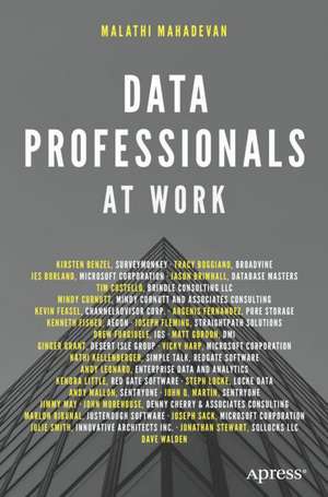 Data Professionals at Work de Malathi Mahadevan