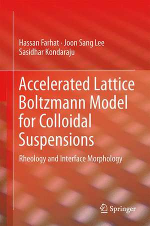 Accelerated Lattice Boltzmann Model for Colloidal Suspensions: Rheology and Interface Morphology de Hassan Farhat