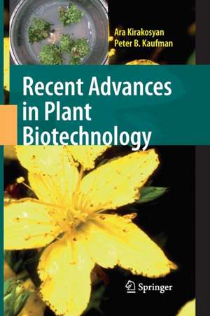 Recent Advances in Plant Biotechnology de Ara Kirakosyan