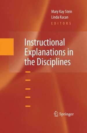 Instructional Explanations in the Disciplines de Mary Kay Stein