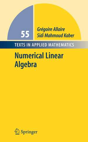 Numerical Linear Algebra de Grégoire Allaire