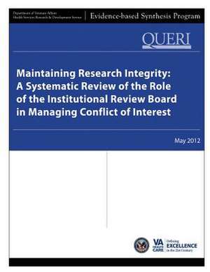 Maintaining Research Integrity de U. S. Department of Veterans Affairs