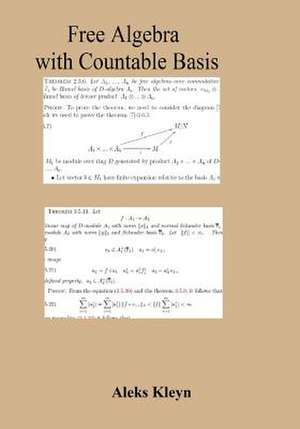 Free Algebra with Countable Basis de Aleks Kleyn