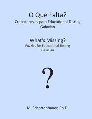 What's Missing? Puzzles for Educational Testing: Galician de M. Schottenbauer