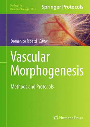 Vascular Morphogenesis: Methods and Protocols de Domenico Ribatti