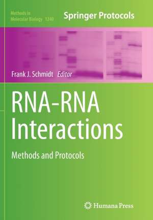 RNA-RNA Interactions: Methods and Protocols de Frank J. Schmidt