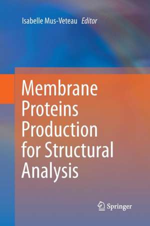 Membrane Proteins Production for Structural Analysis de Isabelle Mus-Veteau