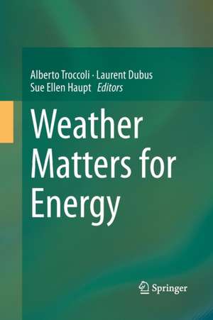 Weather Matters for Energy de Alberto Troccoli