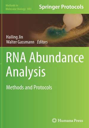 RNA Abundance Analysis: Methods and Protocols de Hailing Jin