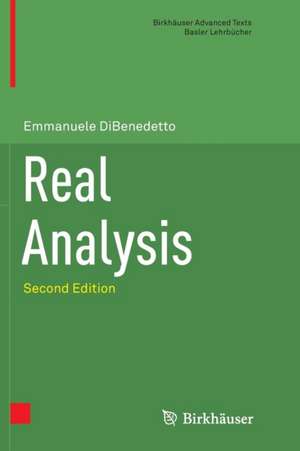 Real Analysis de Emmanuele DiBenedetto