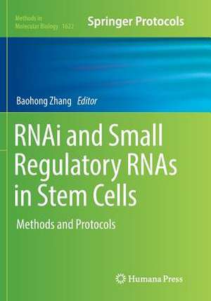 RNAi and Small Regulatory RNAs in Stem Cells: Methods and Protocols de Baohong Zhang