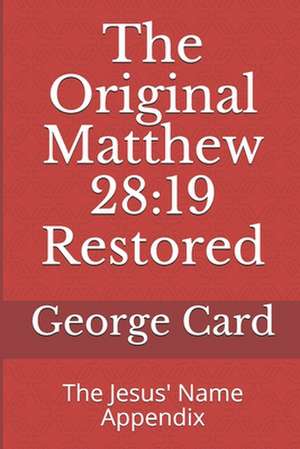 The Original Matthew 28 de George Card