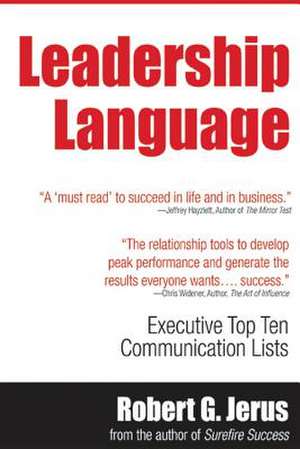 Leadership Language de Robert G. Jerus