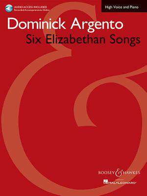 Six Elizabethan Songs - New Edition - High Voice Book/Online Audio de Dominick Argento