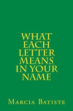 What Each Letter Means in Your Name de Wilson, Marcia Batiste Smith