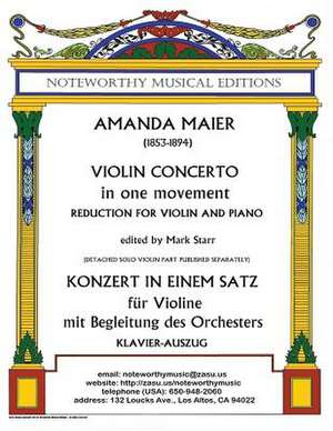 Violin Concerto in One Movement de Amanda Maier