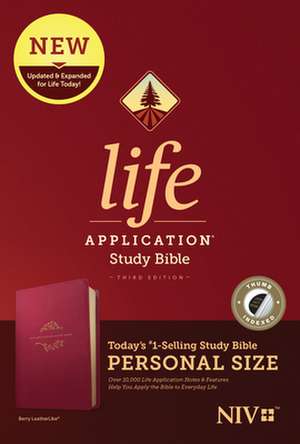 NIV Life Application Study Bible, Third Edition, Personal Size (Leatherlike, Berry, Indexed)