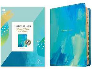 NLT Courage for Life Study Bible for Women (Leatherlike, Brushed Aqua Blue, Indexed, Filament Enabled) de Ann White