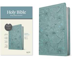 KJV Thinline Reference Bible, Filament-Enabled Edition (Leatherlike, Floral Leaf Teal, Red Letter)