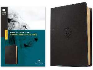 NLT Courage for Life Study Bible for Men, Filament Enabled (Leatherlike, Onyx Lion) de Ann White