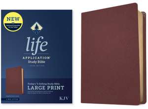 KJV Life Application Study Bible, Third Edition, Large Print (Genuine Leather, Burgundy, Red Letter)