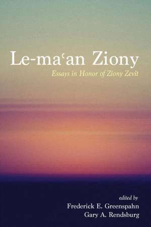 Le-ma¿an Ziony de Frederick E. Greenspahn