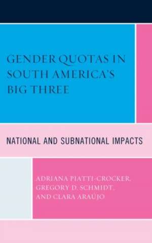 Gender Quotas in South America's Big Three de Adriana Piatti-Crocker