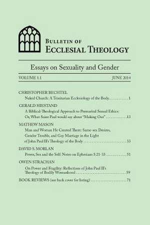 Bulletin of Ecclesial Theology de Gerald Hiestand