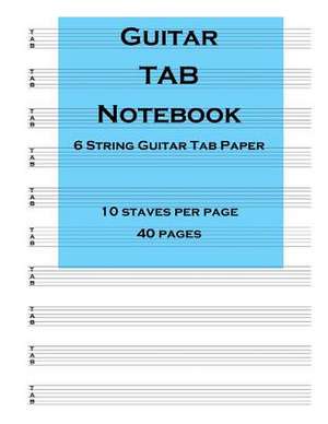 Guitar Tab Notebook de Blenham Press