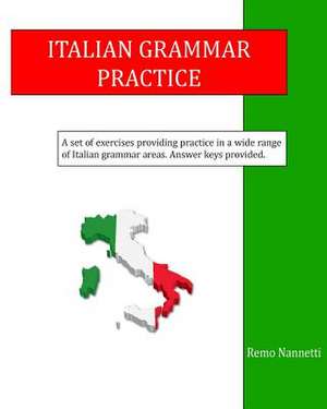 Italian Grammar Practice de Remo Nannetti