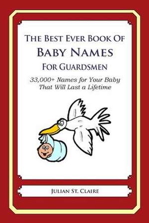 The Best Ever Book of Baby Names for Guardsmen de Julian St Claire