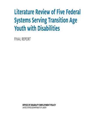 Literature Review of Five Federal Systems Serving Transition Age Youth with Disabilities de U S Dept of Labor