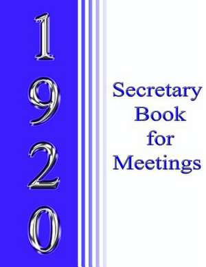 1920 Secretary Book for Meetings de Kennedy Achille