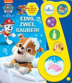 PAW Patrol - Eins, zwei, sauber! - Liederbuch mit Sound - Pappbilderbuch mit 6 Melodien und Geräuschen de Phoenix International Publications Germany GmbH