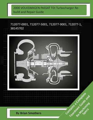 2000 Volkswagen Passat Tdi Turbocharger Rebuild and Repair Guide de Brian Smothers