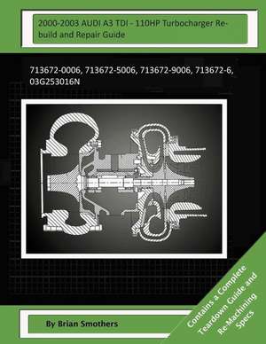 2000-2003 Audi A3 Tdi - 110hp Turbocharger Rebuild and Repair Guide de Brian Smothers