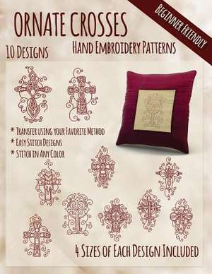 Ornate Crosses Hand Embroidery Patterns de Stitchx Embroidery