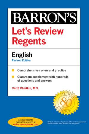 Let's Review Regents: English Revised Edition de Carol Chaitkin M.S.